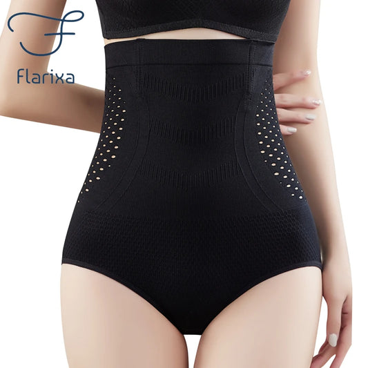 Flarixa High Waist Shaping Panties for Women - Breathable Hollow-Out Tummy Control Briefs - Body Shaper Shapewear Underwear