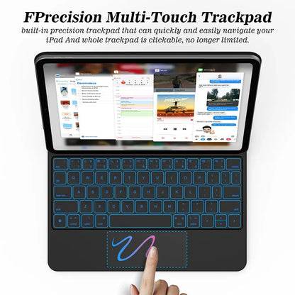 GOOJODOQ Magic Keyboard Case for iPad Pro 11 & 12.9 - iPad Air 5 & Air 4 10.9 - Backlight LCD Display Keyboard Smart Cover