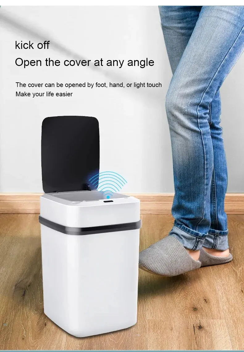 13L Smart Kitchen and Bathroom Touchless Trash Can - Innovative Garbage Bin for Your Home