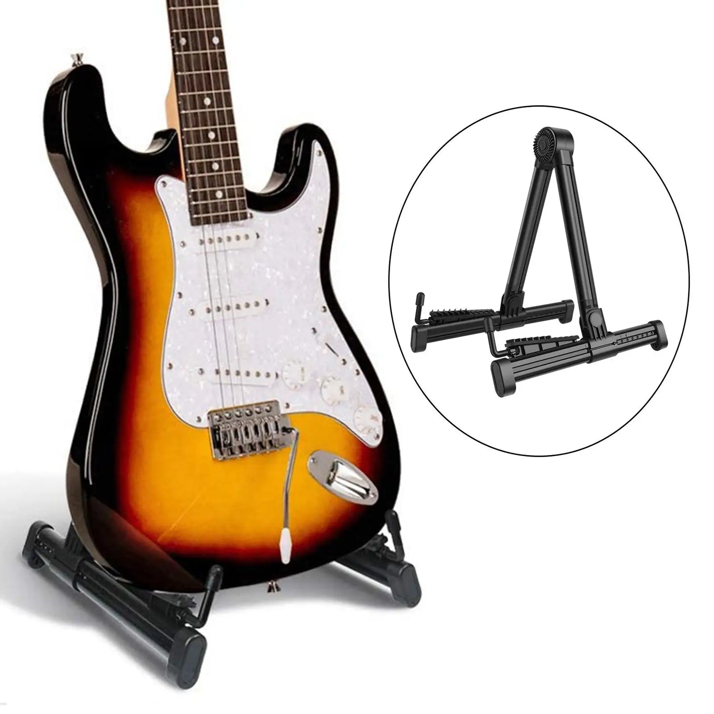 Universal Folding Electric Guitar Stand - A Frame Musical Rack Holder for Guitar Bass Accessory