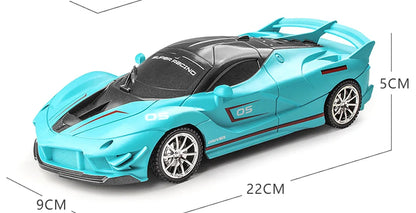 1/18 Scale RC Sports Car with LED Light - 2.4G Radio Remote Control, High-Speed Drifting Vehicle, Racing Toy for Boys and Girls