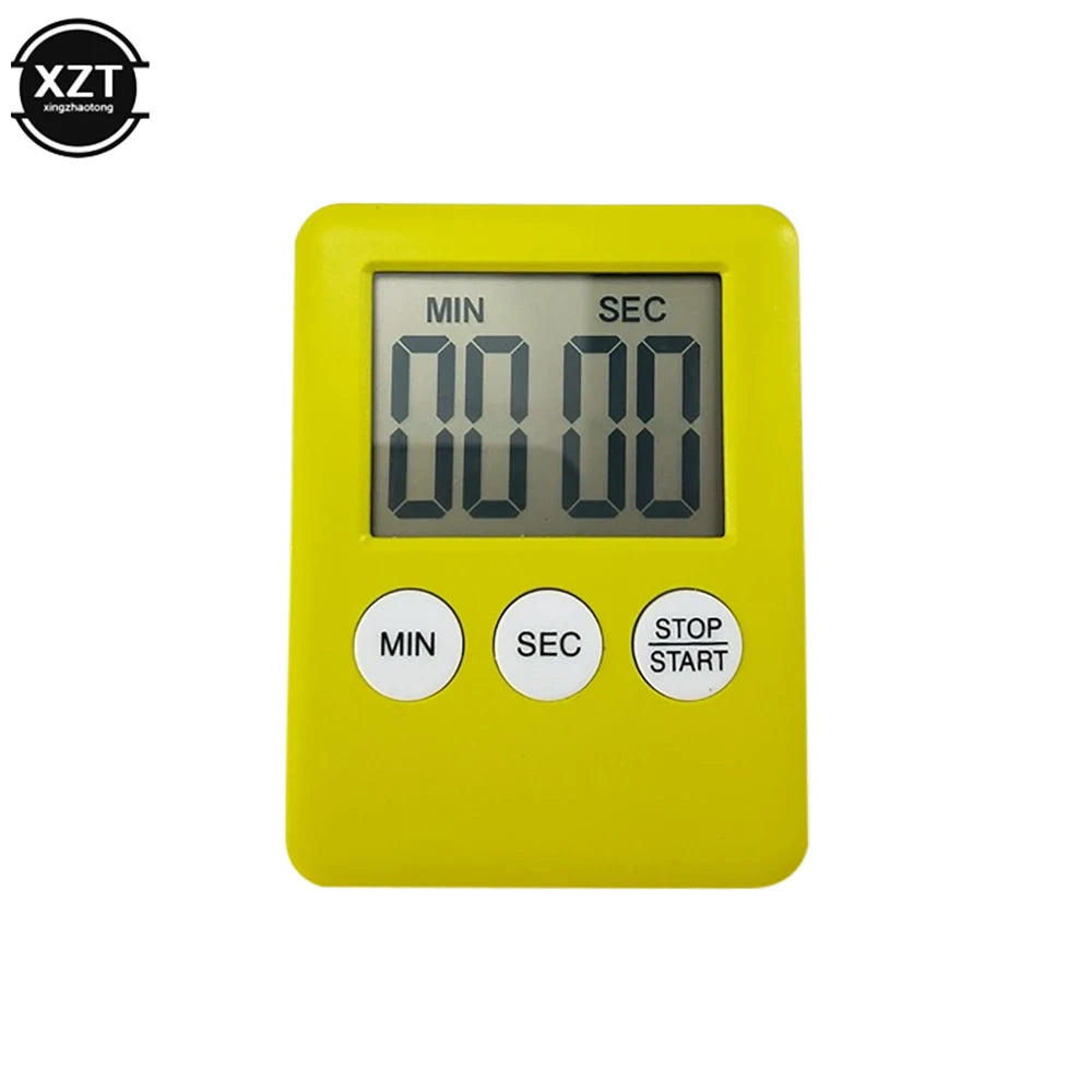 Magnetic Kitchen Timer - Digital LCD Countdown and Up Timer with Loud Alarm, Cooking and Baking Clock, Sleep Timer