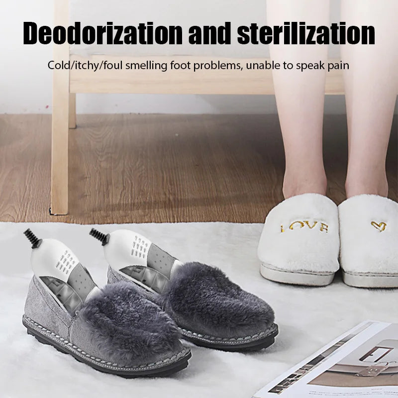 Electric Boots Dryer & Deodorizer: Foot Warmer Heater with UV Shoe Drying Technology - Household Device to Eliminate Odor