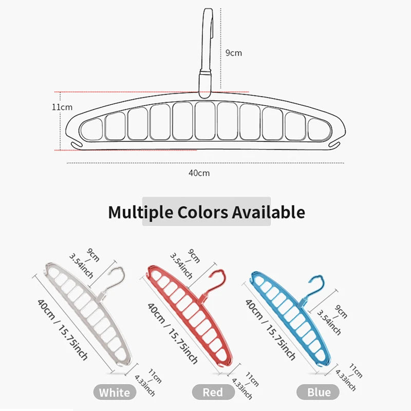 New Space-Saving Clothes Hanger – Multi-Port Closet Organizer and Plastic Scarf Storage Rack for Clothing