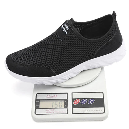 2023 Lightweight Men’s Casual Shoes – Breathable Slip-On Sneakers, Anti-Slip Flats for Outdoor Walking, Sizes 39-47