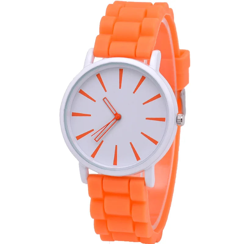 Women's Ultrathin Silicone Watch - Large Dial Korean Edition, Fashion Quartz Wristwatch for Students, UTHAI CE76