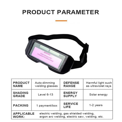 Automatic Dimming Welding Glasses | Solar Goggles for Argon Arc Welding, Anti-Glare Tools for Welders