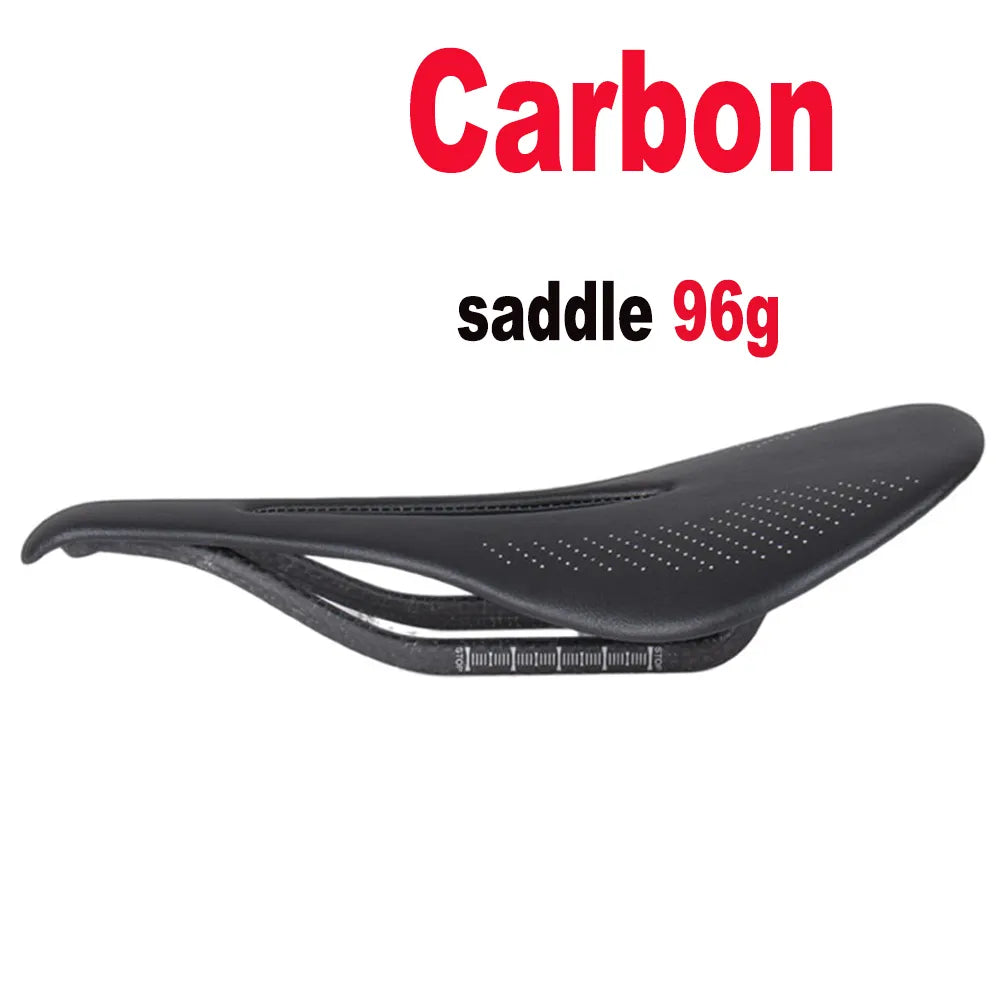 Super Light 96g Full Carbon Saddle | MTB/Road Bike Seat with Carbon Rails - 240*143/155mm