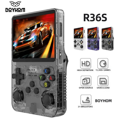 R36S Retro Handheld Video Game Console - 3.5 Inch IPS Screen - Linux System - 64GB Games - Portable Pocket Video Player