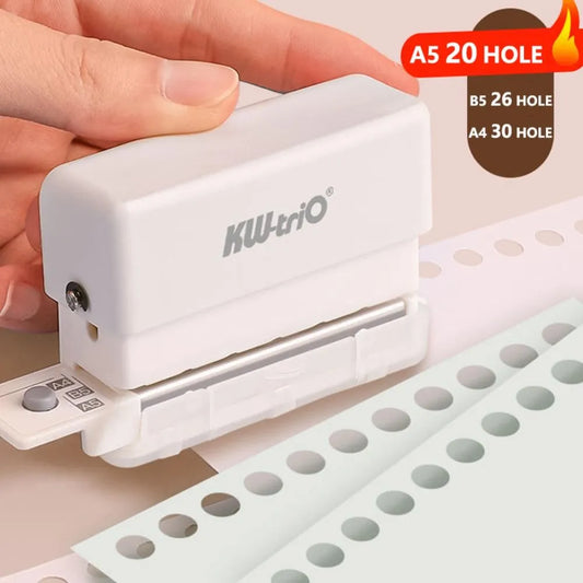 New 6-Hole Puncher: A4/A5/B5 Loose Leaf Paper Standard Hole Punch for DIY Office Binding - Office and School Supplies