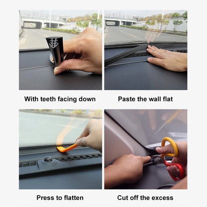 SEAMETAL 1.6m Auto Dashboard Sealing Strip - Universal Car Sticker Rubber Seal for Noise Insulation and Weatherproofing - Essential Car Accessory