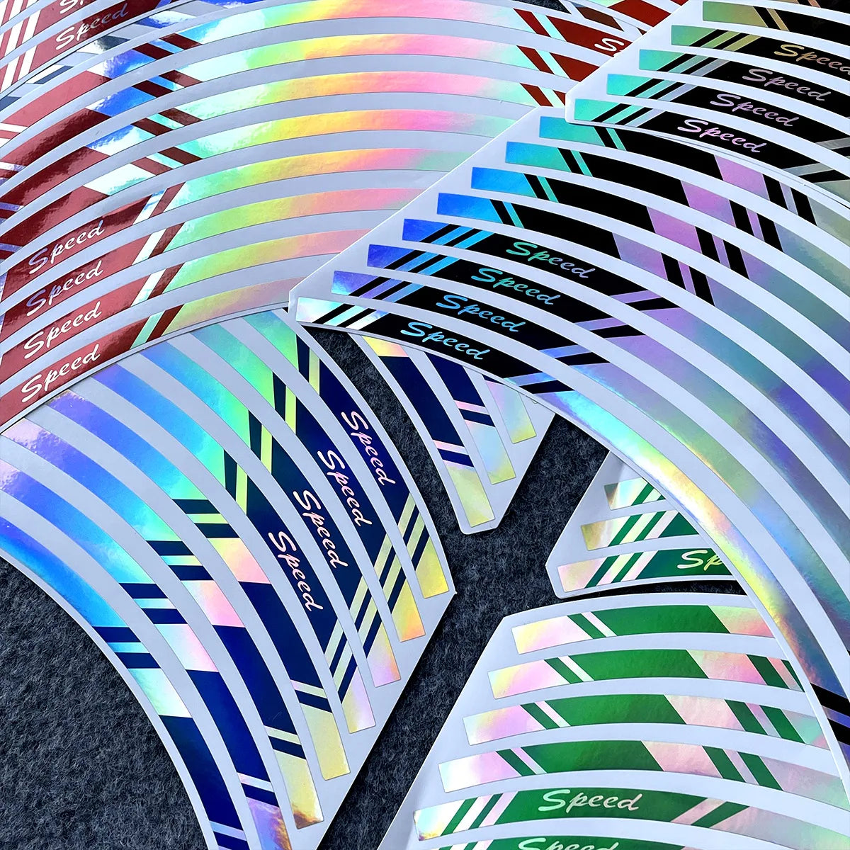 17" Rainbow Rim Tape: Car Styling Strips for Motocross Bike Wheels - Stickers Compatible with Kawasaki, Honda, Yamaha, Suzuki, KTM, Ducati