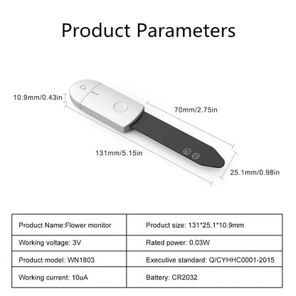 Portable Soil Moisture Sensor | Plant Hygrometer for Garden Care | Flower Soil Monitor | Planting Humidity Meter