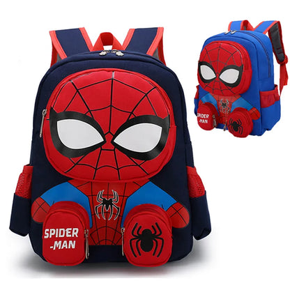 Spiderman Backpack - Super Heroes Student School Bag, Cartoon 3D Stereo Kindergarten Backpack for Children's Travel, Gift