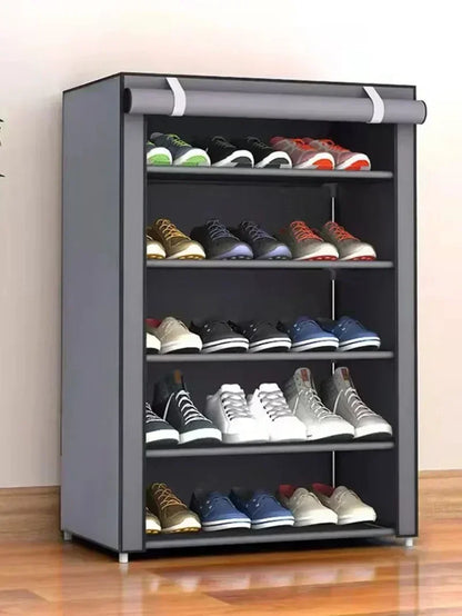 Dustproof Multilayer Shoe Storage Rack - Nonwoven Organizer Cabinet for Home, Hallway, and Space-Saving Shelves