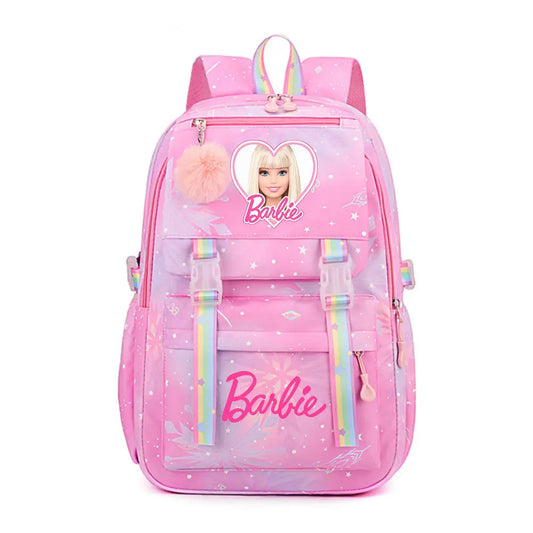 New Barbie Kids School Backpack – Canvas Travel & Laptop Bag for Boys, Girls, & Teenagers