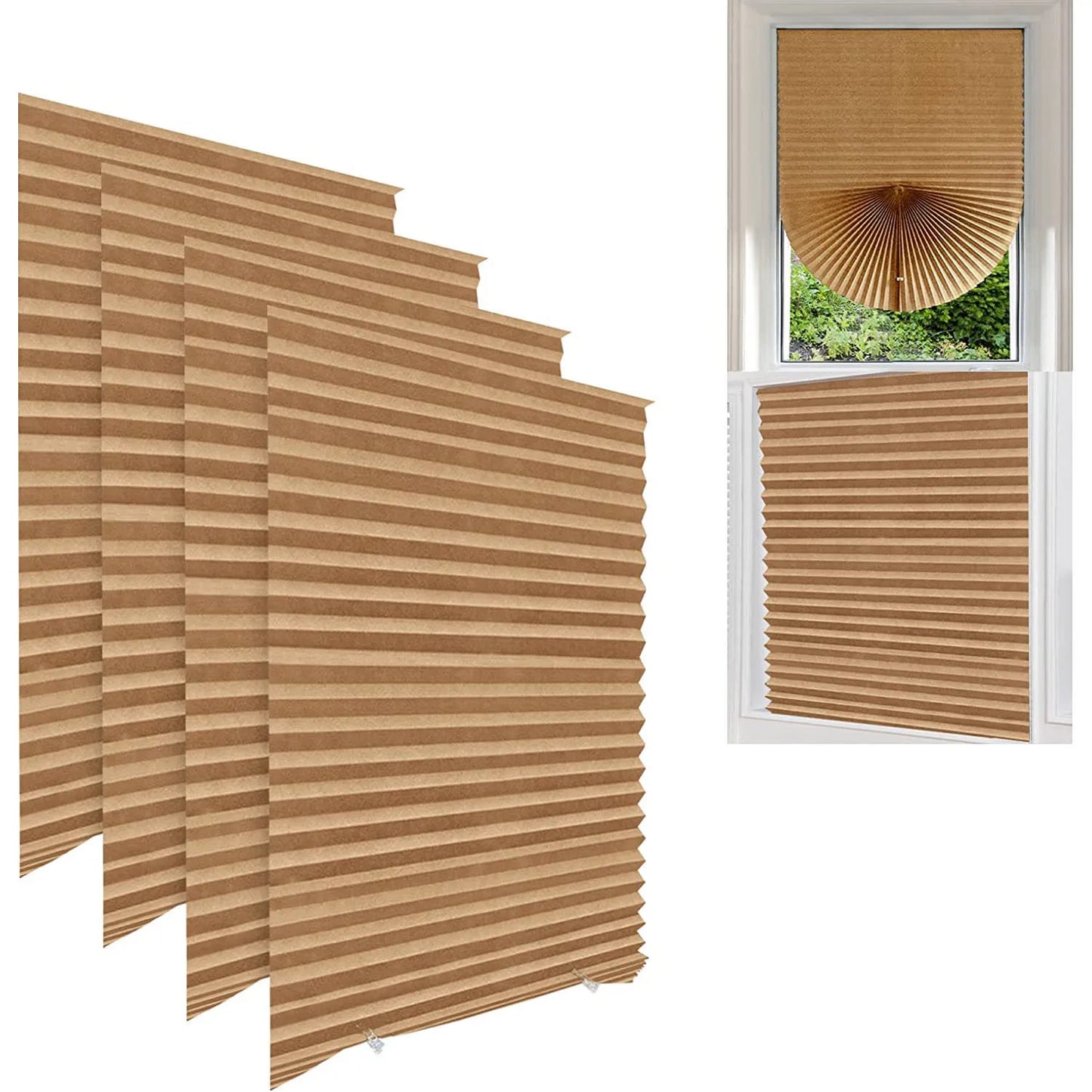 Zebra Window Blinds – Room Darkening Roll-Up Shades for Windows and French Doors – Ideal for Kitchen and Bathroom