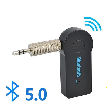 2-in-1 Wireless Bluetooth 5.0 Transceiver Adapter: 3.5mm Car Music Audio AUX Receiver & PC Bluetooth Adapter