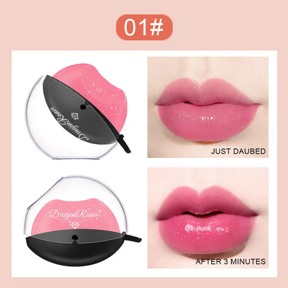 Lip-Shaped Lipstick – Temperature Color Changing Velvet Matte Moisturizing Lip Gloss, Waterproof & Non-Stick Cup