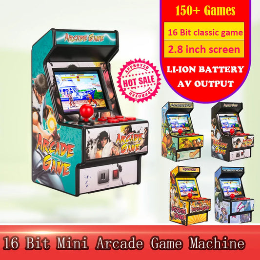 2.8-Inch 16-Bit Mini Handheld Video Arcade Console - Portable Gaming System with 150+ Classic SEGA Retro Games Built-In