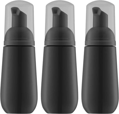 3pcs 2oz Foam Bottle: 60ml Empty Travel Foaming Pump Dispenser - Hand Soap, Lash Cleanser, Shampoo Travel Bottles