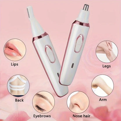 4 in 1 Electric Lady Shaver - Painless Body Hair Removal Epilator, Cordless Trimmer Razor, Perfect Gift for Women