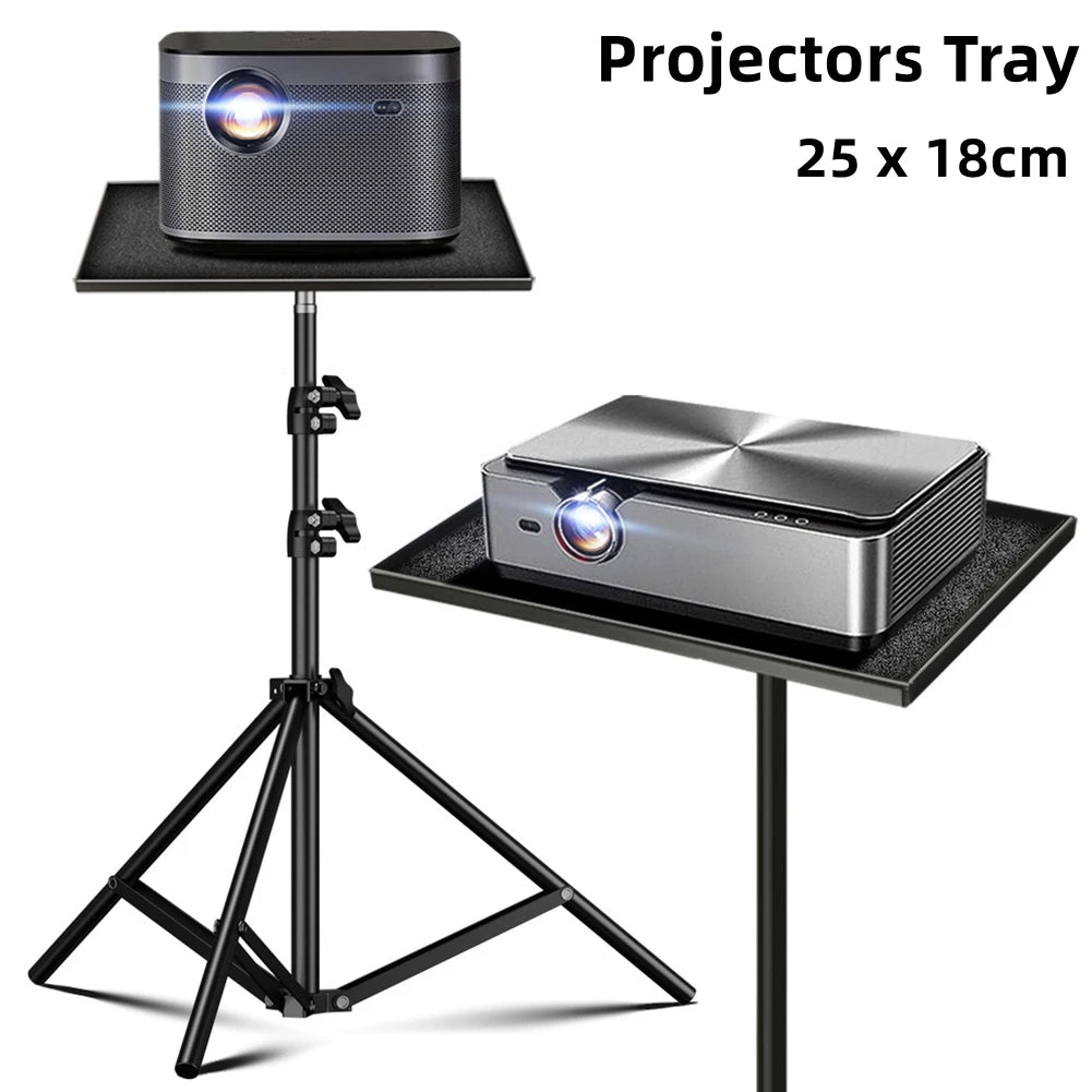 Projector Tray Tripod Stand - Sound Card Platform Holder with Black Plastic 1/4in Screw Adapter