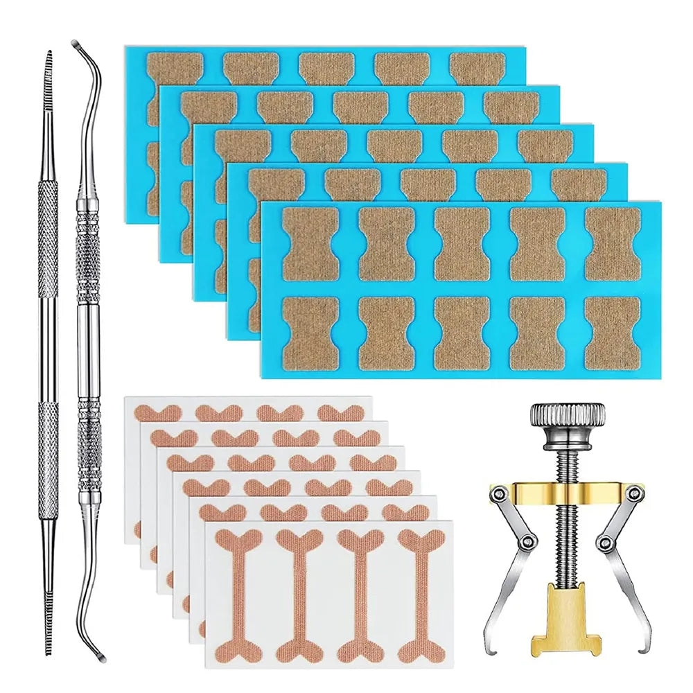 Ingrown Toenail Correction Patch Stickers Set - Pedicure Tool for Toe Nail Treatment and Foot Care