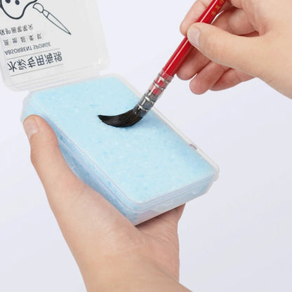 Artistic Watercolor Painting Sponge Box - Special Water-Chalk Absorbent Tool for Kids and Students, 1 Pc Art Supply