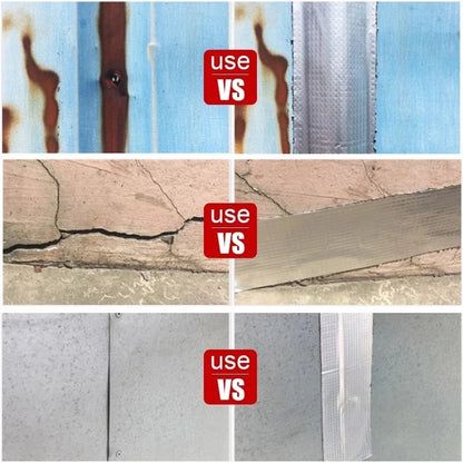 Leakproof Waterproof Tape - Aluminium Foil Adhesive Crack Repair for Roofs, Pipes, Walls - Anti-Leakage Leak Sticker Nano Tapes