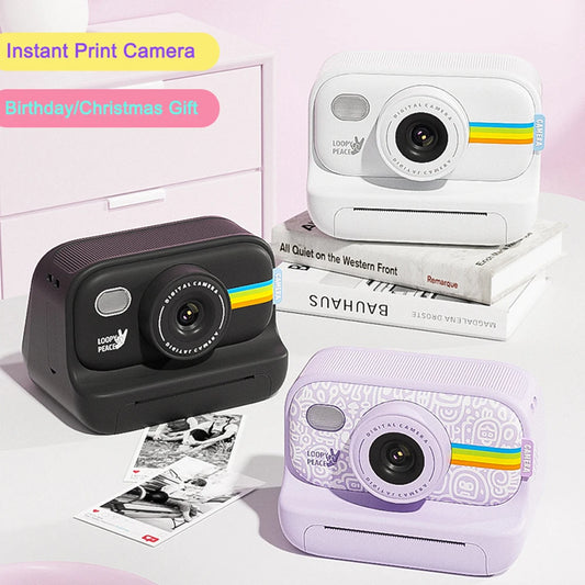 Kids Instant Print Camera with 2.0 Inch Screen | Christmas & Birthday Gifts for Girls Age 3-12 | Toddler Toy Camera