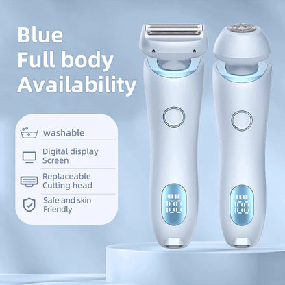 Painless Hair Removal Epilator - USB Rechargeable Trimmer for Women, Body, Face, Leg, Armpit, Bikini, and Pubic Shaver