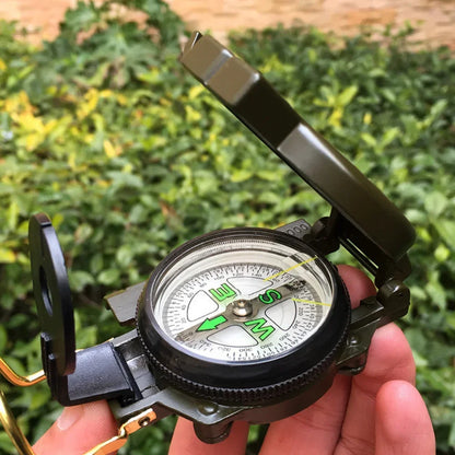 Waterproof High Precision Compass – Outdoor Gadget for Hiking, Mountaineering, and Sports | Professional Metal Sight