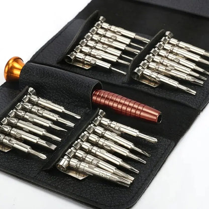 Mini Precision Screwdriver Set - 25 in 1 Electronic Torx Screwdriver Opening Repair Tools Kit for iPhone, Camera, Watch, Tablet, PC