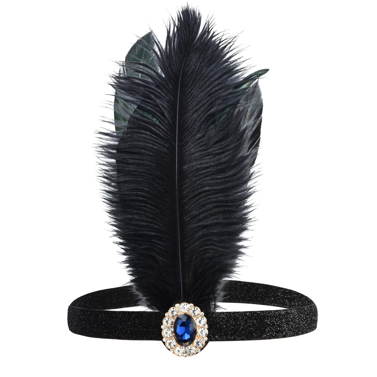 1920s Makeup Ball Decoration Feather Headband - Gatsby Single Party Ladies Headwear, Dress Up Accessory