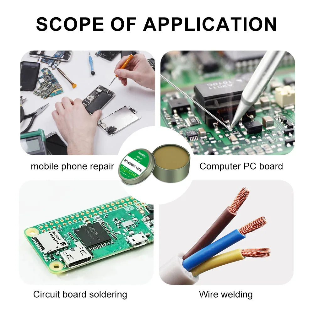 Lead-Free Soldering Paste Rosin Flux - Easy Soldering for Iron, Stainless Steel, Nickel Sheets & Solder Wire Repair