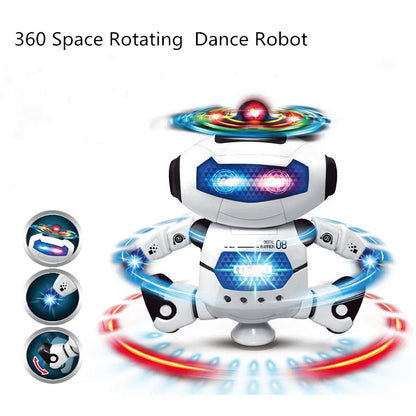 Kids Robot Dance Toy – Rotating with Music, LED Light, and Electronic Walking Features, Perfect Birthday and Christmas Gift for Boys and Girls