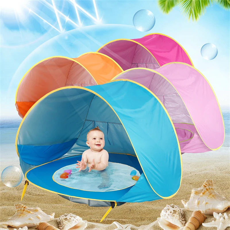 Baby Beach Tent with UV Protection - Sun Shelter & Shade Pool for Infant Outdoor Play, Swimming Pool House Toy for Kids