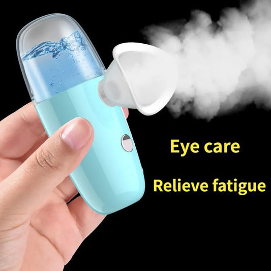 Portable USB Eye Moistener Nano Spray for Glasses | Relieve Fatigue, Dryness, and Astringency | Eyewash Atomization for Dry Eyes