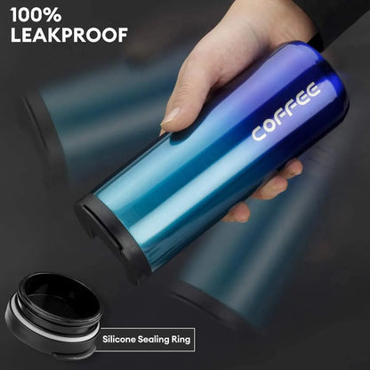 500ml/16.9oz Vacuum Flask Wide Mouth Travel Mug - Perfect for Hot & Iced Beverages, Home, Office, and Outdoor Use