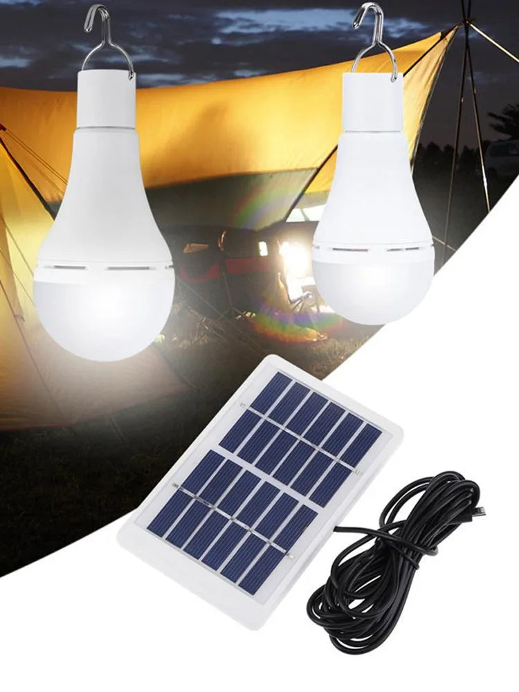 7W Solar Bulb Light | Waterproof USB Charged Hanging Lamp | Emergency Sunlight Powered | Outdoor Indoor House Lighting