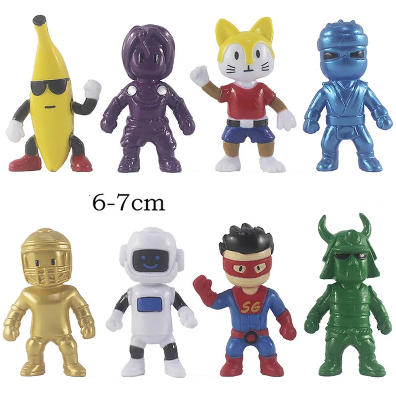 Stumble Guys Action Figure Set - 8-24pcs, Kawaii Anime PVC Game Models, Multiplayer Collection, Kid's Birthday Gift