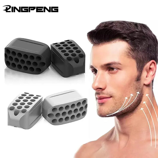 Silicone Jaw Exerciser & Facial Toner - Jawline Fitness Ball and Neck Toning Equipment for Double Chin Exercising - Facial Beauty Tool