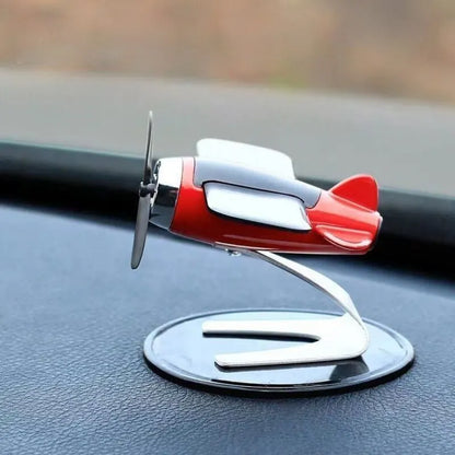 Creative Solar Airplane Car Decoration | Men's Car Interior Accessories | Desktop Ornament Gift for Car Enthusiasts