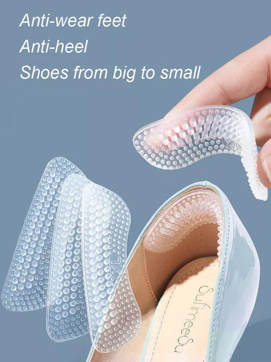 Upgrade Silicone Heel Stickers - Anti-Slip Heel Grips for Women and Men, Cushioned Inserts for Foot Heel Care Protection