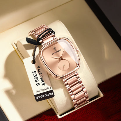 POEDAGAR Luxury Women's Quartz Watch - Elegant Waterproof Stainless Steel Timepiece