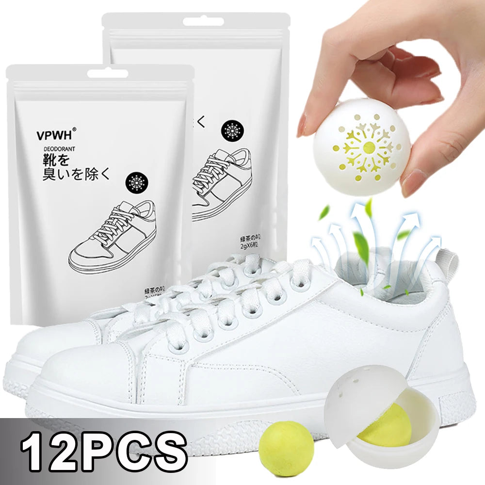 Jasmine Scented Shoe Deodorizer Balls: Multifunctional Fresheners for Shoes, Closets, Toilets - Footwear Deodorization (12/1PCS)