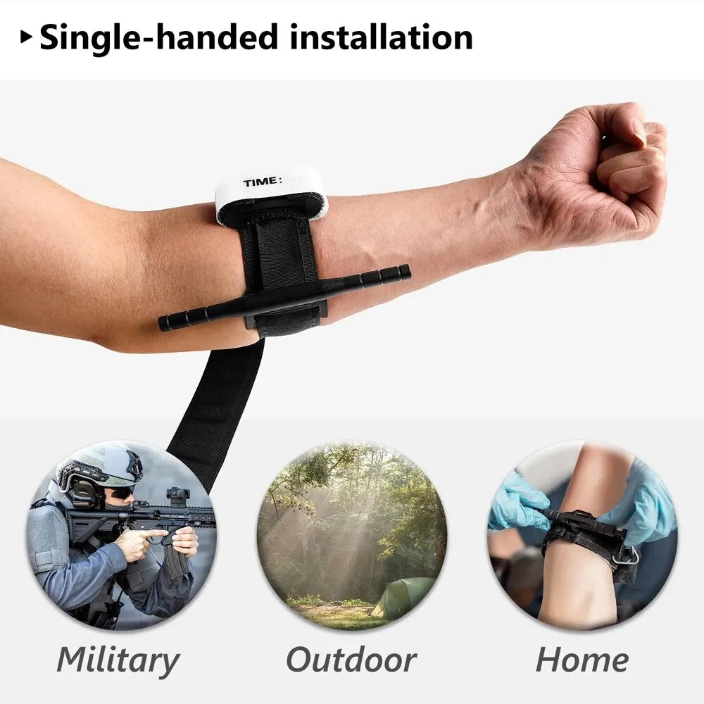 Military Survival Tourniquet - Tactical Combat Emergency Medical Strap for Outdoor Exploration and Trauma Relief