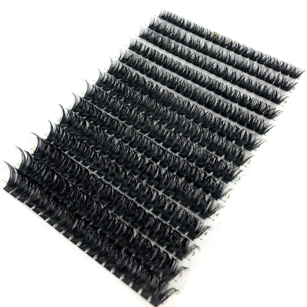 Mixed Tray Individual Lashes: 3D Russia Volume Eye Lashes - Soft, Natural Mink Cluster False Eyelashes - 30D, 40D, 60D, 80D Options