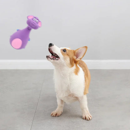 Soft Rubber Chewy Toys - Four Styles, Squeaky Interactive Throwing Games, Cute and Fun for Small and Medium-Sized Dogs